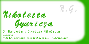 nikoletta gyuricza business card